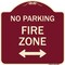 Signmission Fire Lane with Bidirectional Arrow Heavy-Gauge Aluminum Architectural Sign, 18" x 18", BU-1818-23990 A-DES-BU-1818-23990 - alternate 1